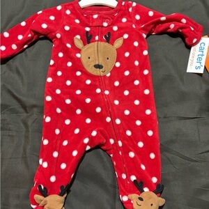 Carter's Festive Red Reindeer Footie